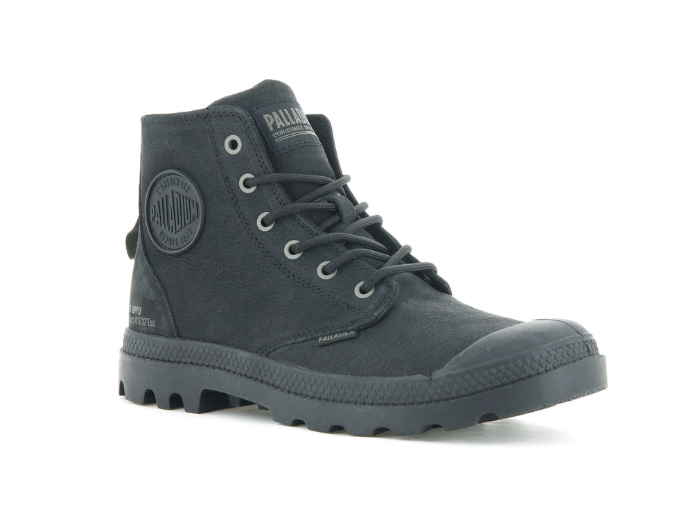 Botas De Invierno Palladium PAMPA HI SUPPLY LEATHER Mujer Negras | Costa Rica-76830